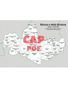 Mappa dei comuni e CAP della provincia di Monza e Brianza...