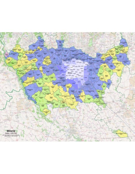 Mappa dei comuni e CAP della provincia di Milano pdf