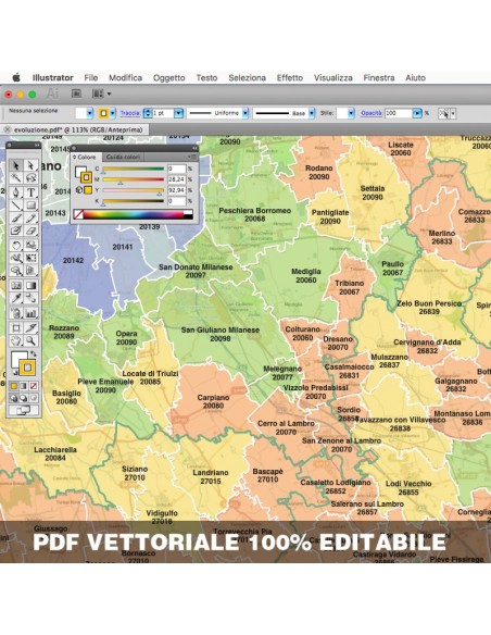 Mappa dei comuni e CAP della provincia di Milano pdf