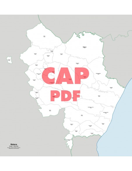 Mappa dei comuni e CAP della provincia di Matera pdf