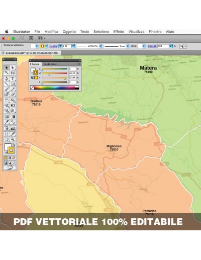 Mappa dei comuni e CAP della provincia di...