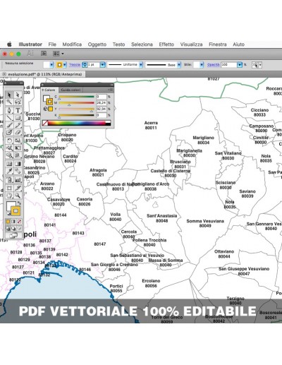 Mappa dei comuni e CAP della provincia di...