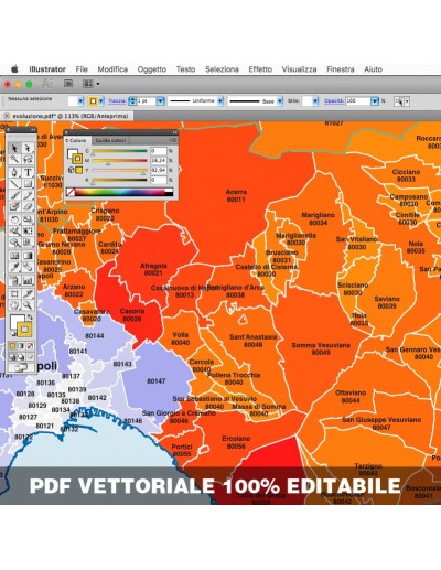 Mappa dei comuni e CAP della provincia di...