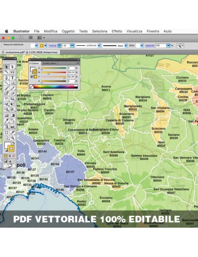 Mappa dei comuni e CAP della provincia di...