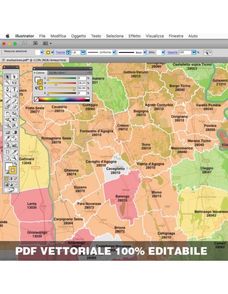 Mappa dei comuni e CAP della provincia di Novara pdf