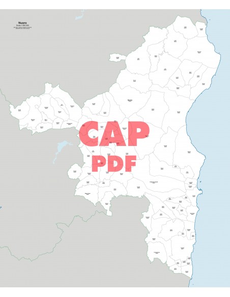 Mappa dei comuni e CAP della provincia di Nuoro pdf