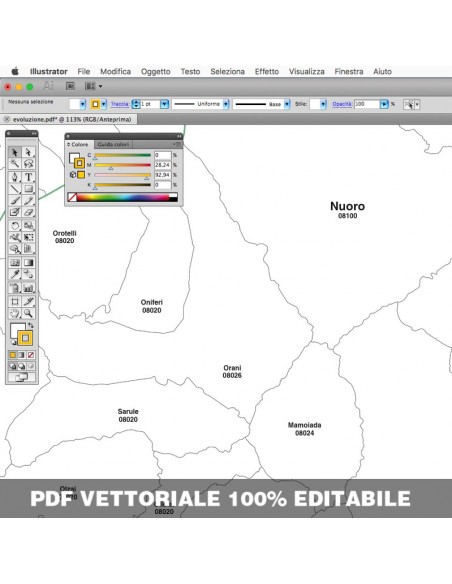 Mappa dei comuni e CAP della provincia di Nuoro pdf