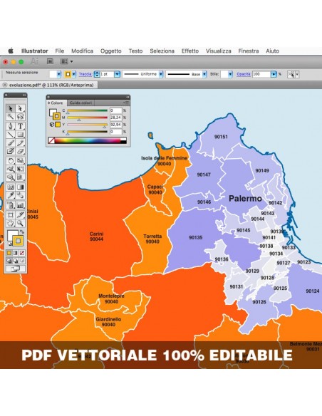 Mappa dei comuni e CAP della provincia di Palermo pdf