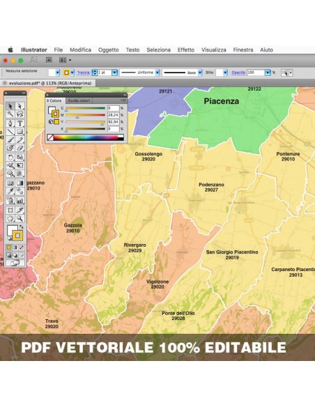 Mappa dei comuni e CAP della provincia di Piacenza pdf