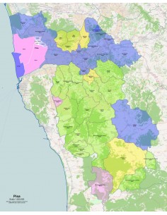 Mappa dei comuni e CAP della provincia di Pisa pdf 2