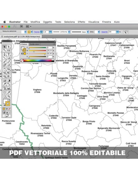 Mappa dei comuni e CAP della provincia di Pavia pdf