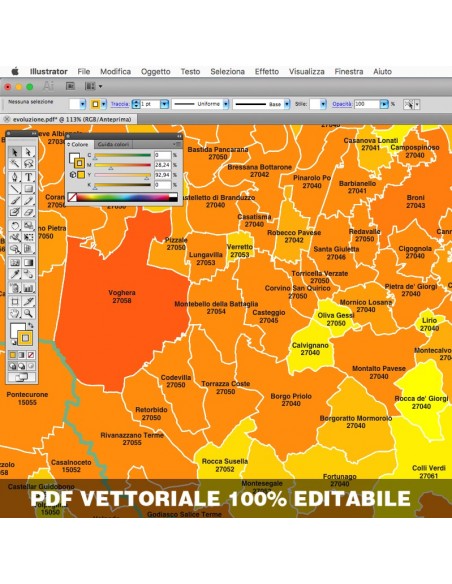 Mappa dei comuni e CAP della provincia di Pavia pdf