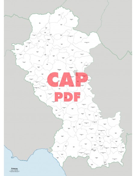 Mappa dei comuni e CAP della provincia di Potenza pdf