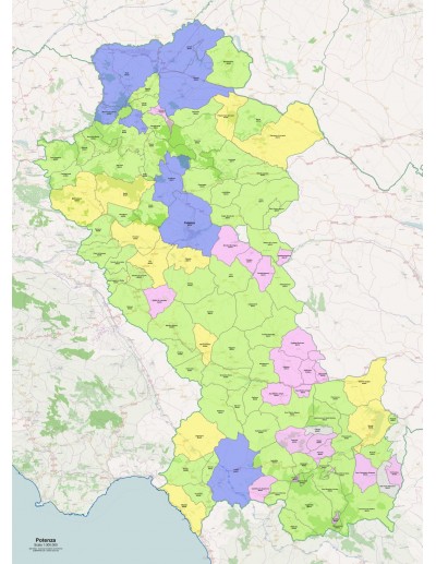 Mappa dei comuni e CAP della provincia di...