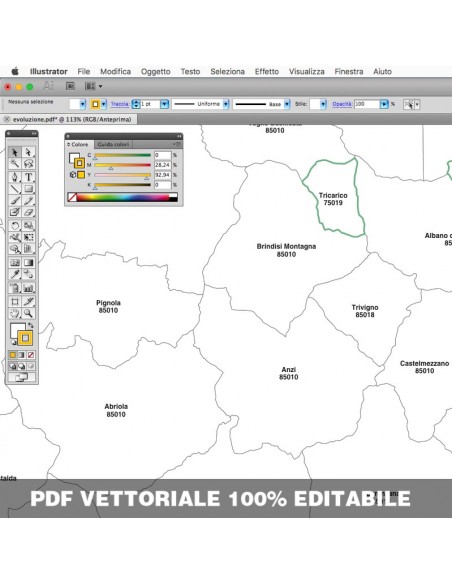 Mappa dei comuni e CAP della provincia di Potenza pdf