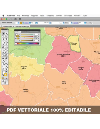 Mappa dei comuni e CAP della provincia di...