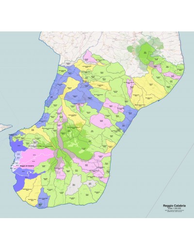 Mappa dei comuni e CAP della provincia di...