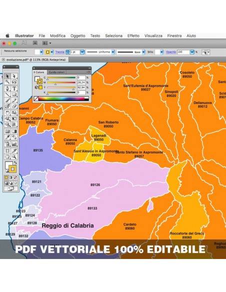 Mappa dei comuni e CAP della provincia di Reggio di Calabria pdf