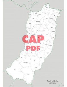 Mappa dei comuni e CAP della provincia di Reggio...