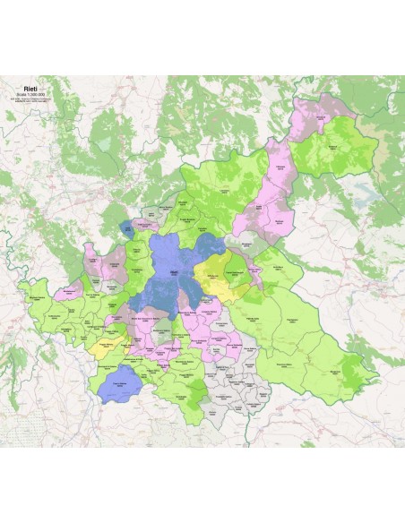 Mappa dei comuni e CAP della provincia di Rieti pdf