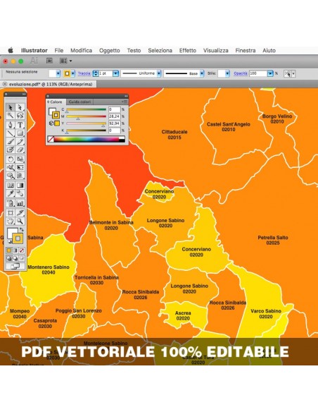 Mappa dei comuni e CAP della provincia di Rieti pdf