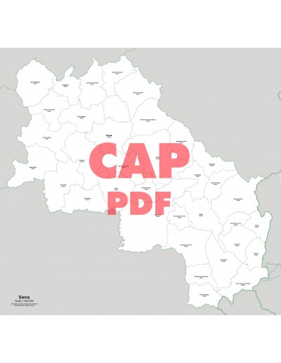 Mappa dei comuni e CAP della provincia di Siena pdf