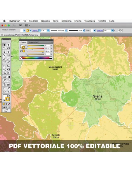Mappa dei comuni e CAP della provincia di Siena pdf