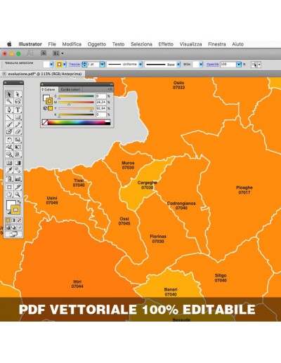 Mappa dei comuni e CAP della provincia di...