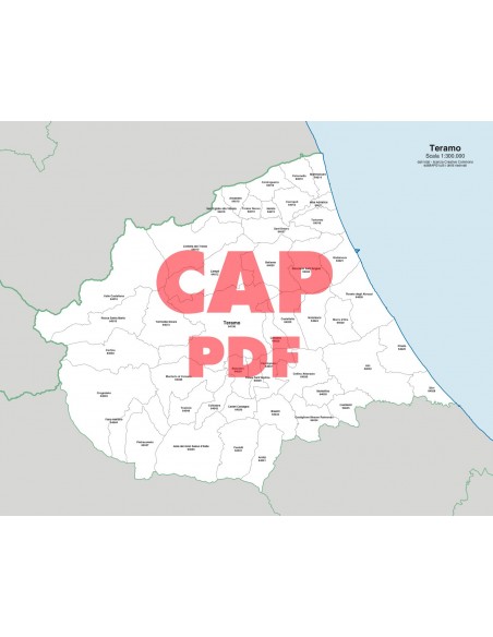 Mappa dei comuni e CAP della provincia di Teramo pdf