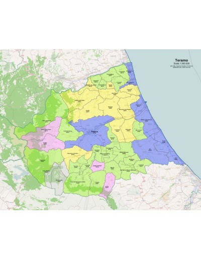 Mappa dei comuni e CAP della provincia di...