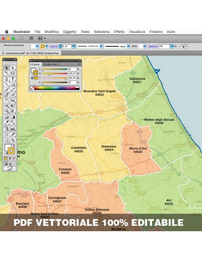 Mappa dei comuni e CAP della provincia di...