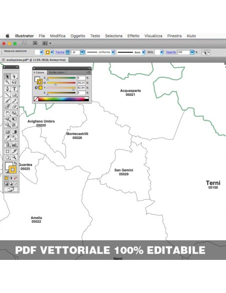 Mappa dei comuni e CAP della provincia di Terni pdf