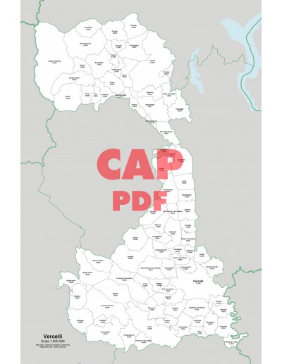 Mappa dei comuni e CAP della provincia di Vercelli pdf