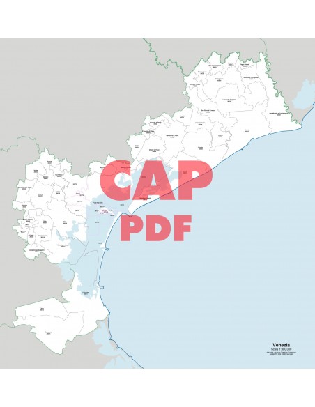 Mappa dei comuni e CAP della provincia di Venezia pdf