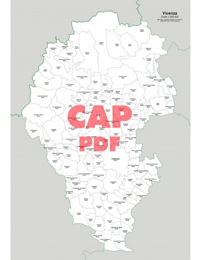 Mappa dei comuni e CAP della provincia di...