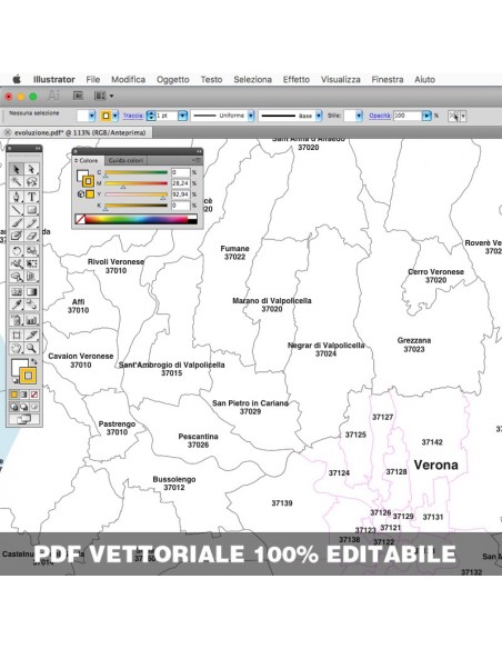 Mappa dei comuni e CAP della provincia di Verona pdf
