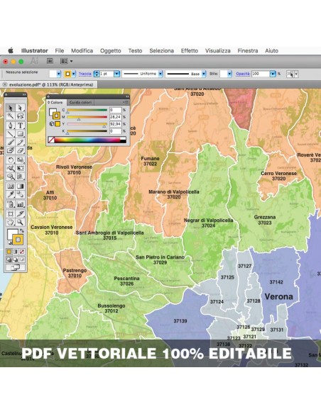 Mappa dei comuni e CAP della provincia di Verona pdf