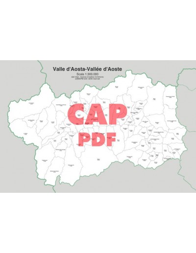 Mappa dei comuni e CAP della Valle d'Aosta pdf