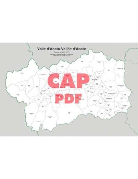 Mappa dei comuni e CAP della Valle d'Aosta pdf