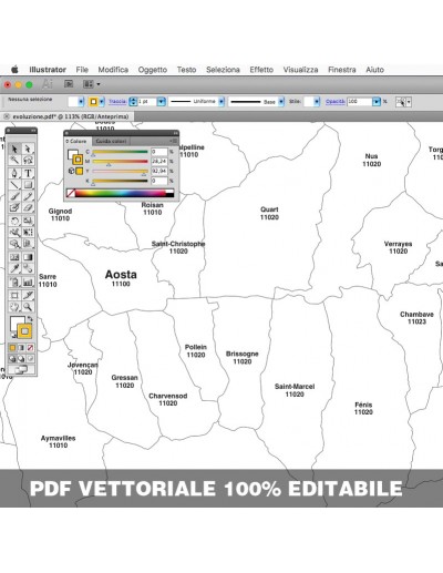 Mappa dei comuni e CAP della Valle d'Aosta pdf