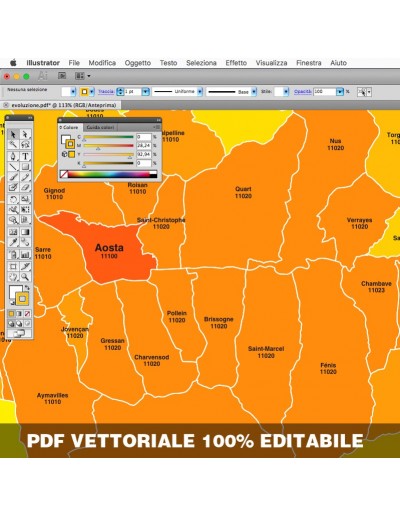 Mappa dei comuni e CAP della Valle d'Aosta pdf