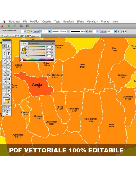 Mappa dei comuni e CAP della Valle d'Aosta pdf