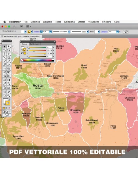 Mappa dei comuni e CAP della Valle d'Aosta pdf