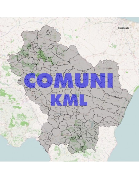 Mappa dei comuni della Basilicata KML