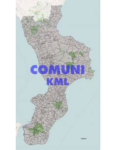 Mappa dei comuni della Calabria KML