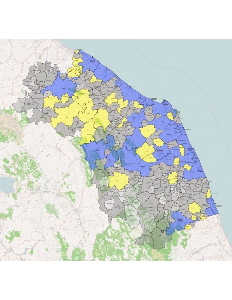 Mappa dei comuni della Marche KML