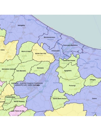 Mappa dei comuni della Marche KML