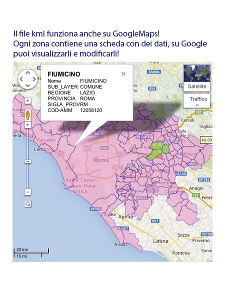 Mappa dei comuni della Marche KML