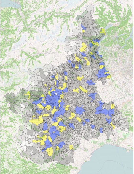 Mappa dei comuni del Piemonte KML