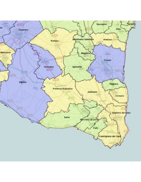 Mappa dei comuni della Puglia KML
